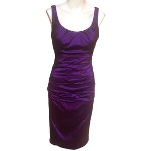 Melrose Purple Sleeveless Ruched Dress Size 4
